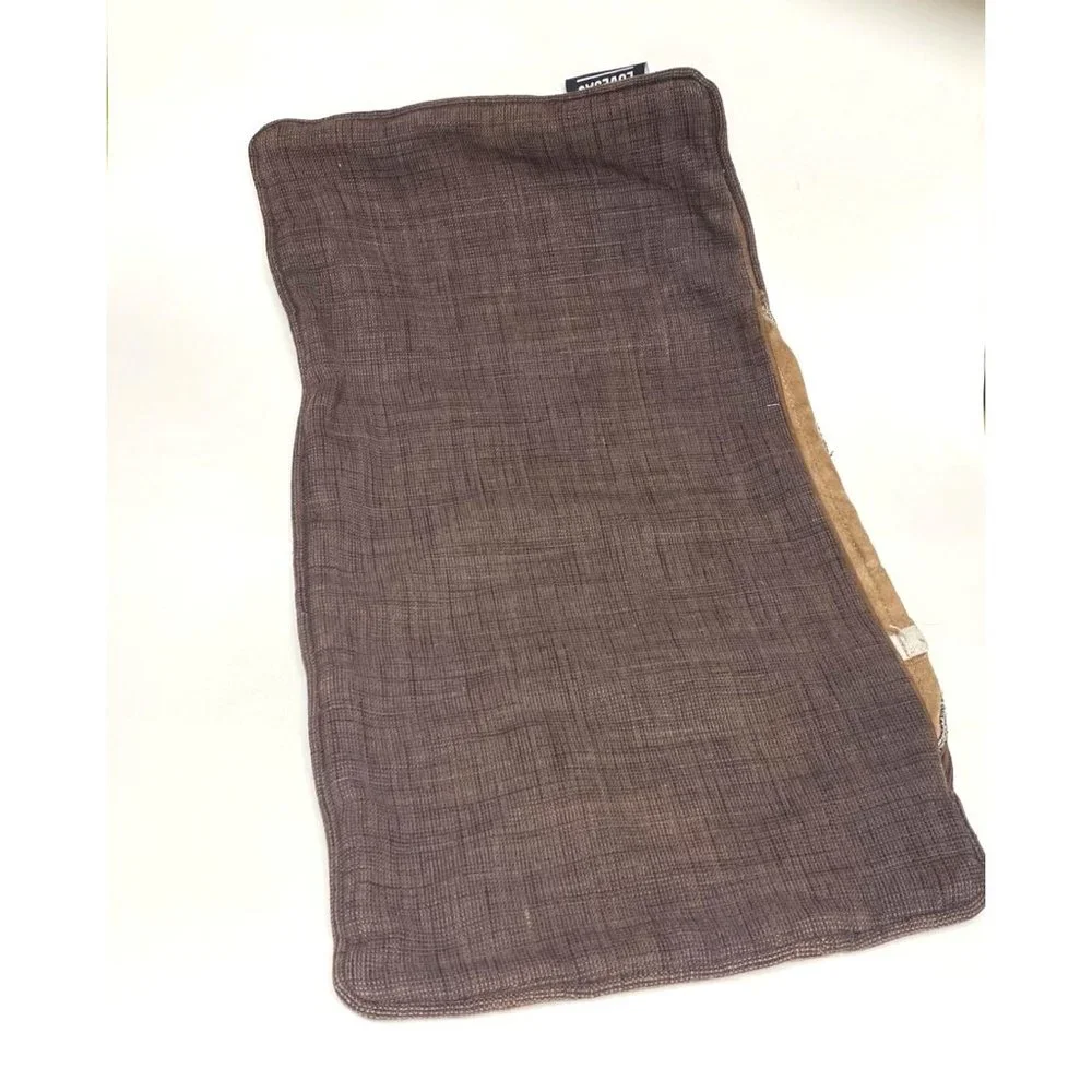 Lovesac‎ brown pillow case cover (needs new zipper) leather/polyester